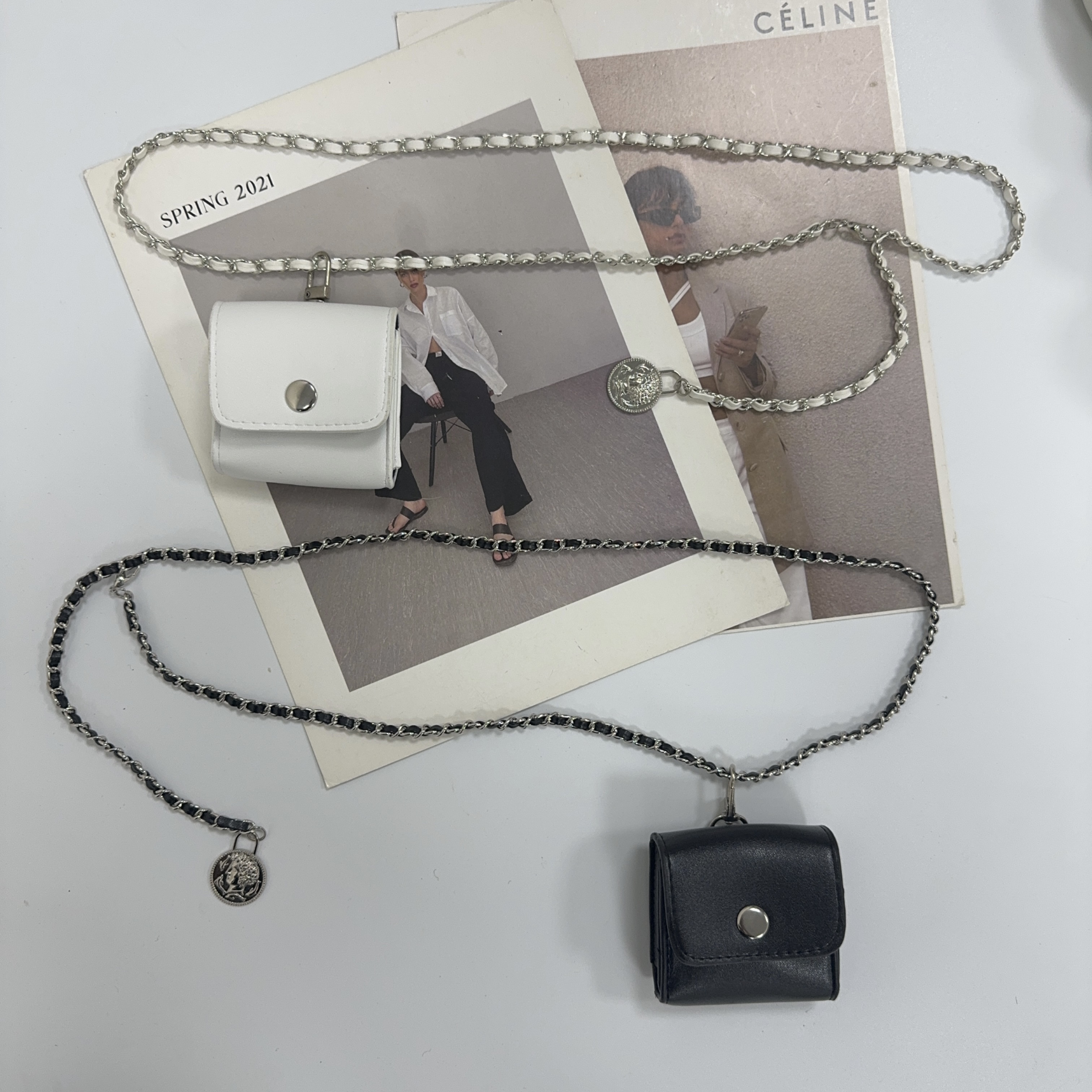 迷你女款金属链条腰链百搭针扣