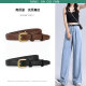 带 饰裤 韩系小腰带真皮细皮带女士简约百搭金扣韩国新款 JK裙子装