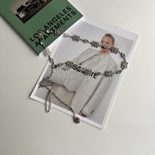 网红高级感水钻腰链配饰裙子2025新款性感潮金属链条腰带女ins风