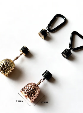 锤纹小铃铛户外战术背包挂件露营桌黄铜紫铜帐篷磁吸挂饰钥匙扣