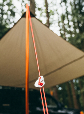 GEAR AID Reflective Guyline Kit露营帐篷天幕风绳2mm夜间反光绳