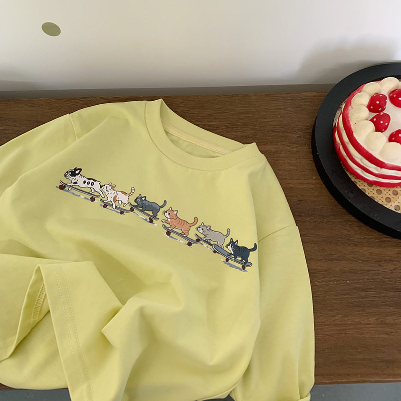 儿童装t恤春款男童中童百搭纯棉柔软卡通长袖上衣打底衫可爱小狗