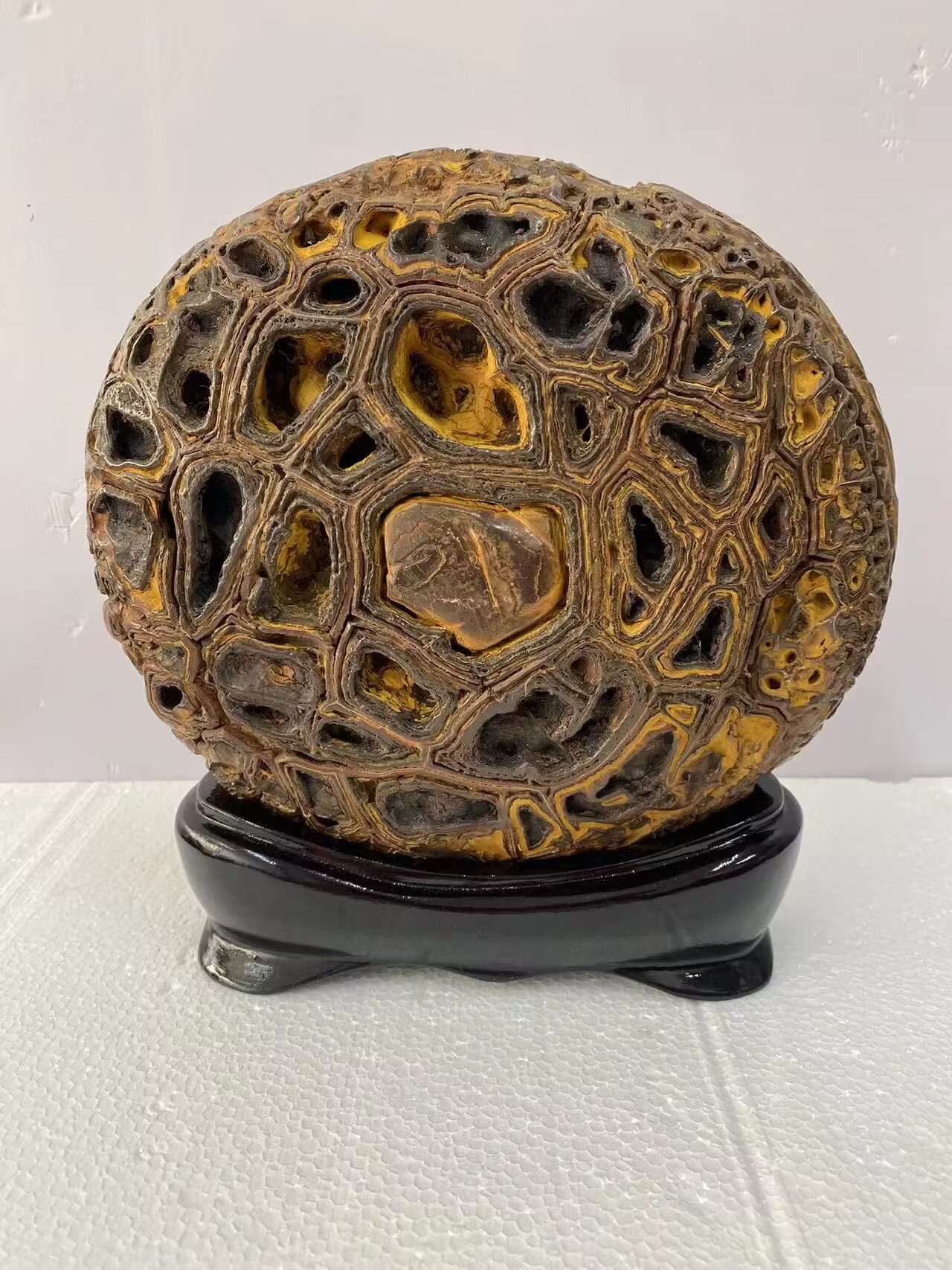 貴州結(jié)構(gòu)古銅石（付米連接圖片）盆景手玩居家奇石擺件