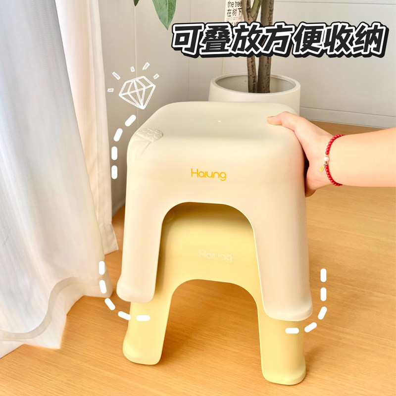 加厚小凳子家用塑料客厅板凳椅子儿童洗澡浴室女出租房用换鞋矮凳