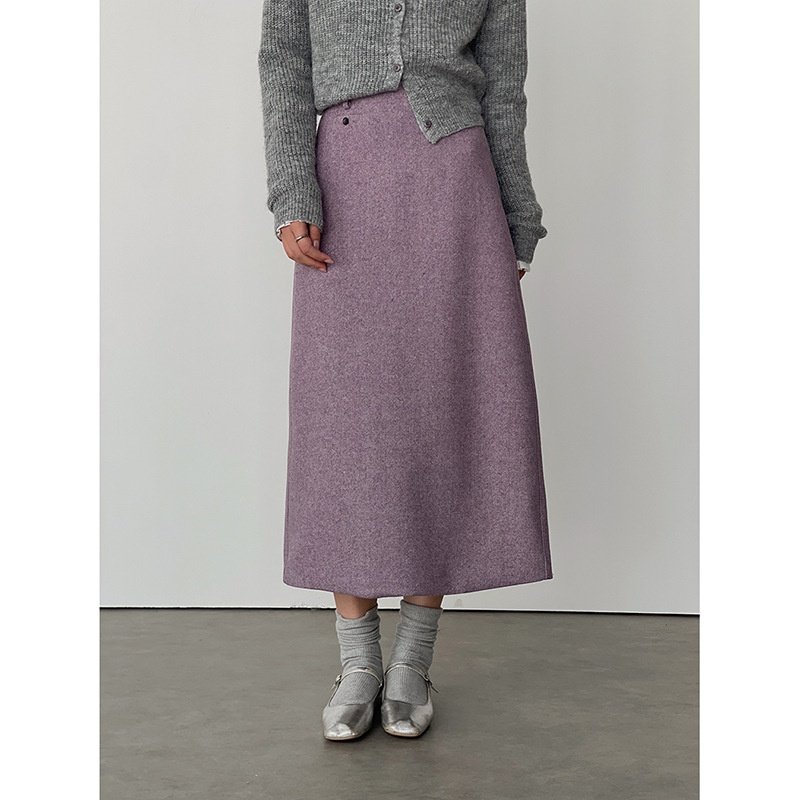 【古董街冬季】歌铭复古开衩羊毛呢半身裙女新款a字包臀裙子N346B,女装/女士精品,半身裙,淘宝优惠券,粉丝福利购,淘宝优惠卷