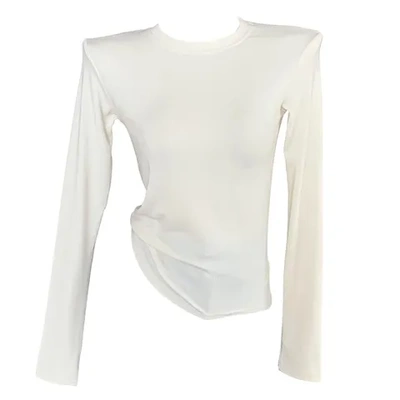 春秋季长袖T恤2024新款打底衫纯色上衣内搭灰色显瘦女修身高级感