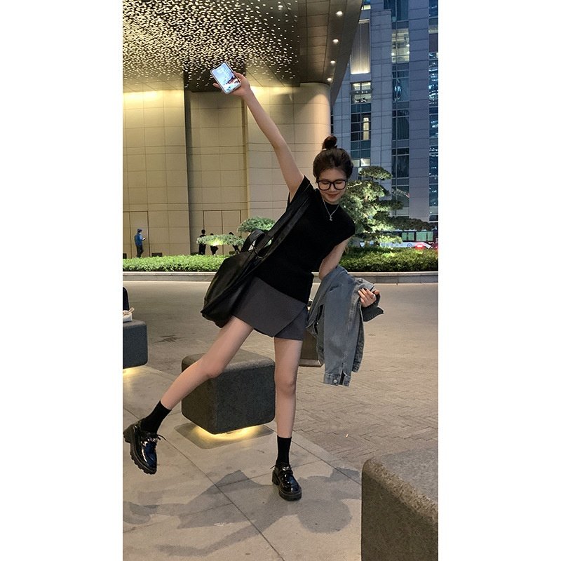 【柜货质感 巨显瘦】歌铭高腰裙裤辣妹休闲裤女春季a字短裤Y5455,女装/女士精品,休闲裤,淘宝优惠券,粉丝福利购,淘宝优惠卷