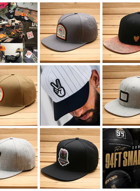 可调反戴ins小众孤品涂鸦露营街舞平沿檐硬顶嘻哈棒球帽snapback