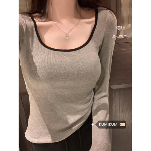 2026新款磨毛加厚长袖修身T恤带