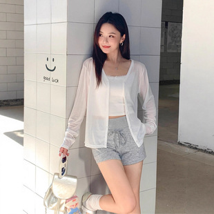 2026新款春款莱赛尔天丝防晒开衫女薄款外搭慵懒风针织上衣空调衫