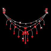 儿童公主链女童舞蹈表演额头链宝宝拉丁舞额饰水钻头饰眉心坠饰品