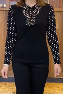 加绒保暖打底衫女长袖2023秋冬新款碎花雪纺小衫加厚妈妈洋气上衣