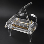 50音水晶钢琴八音盒音乐盒情人节礼品女生生日礼物DIY定制