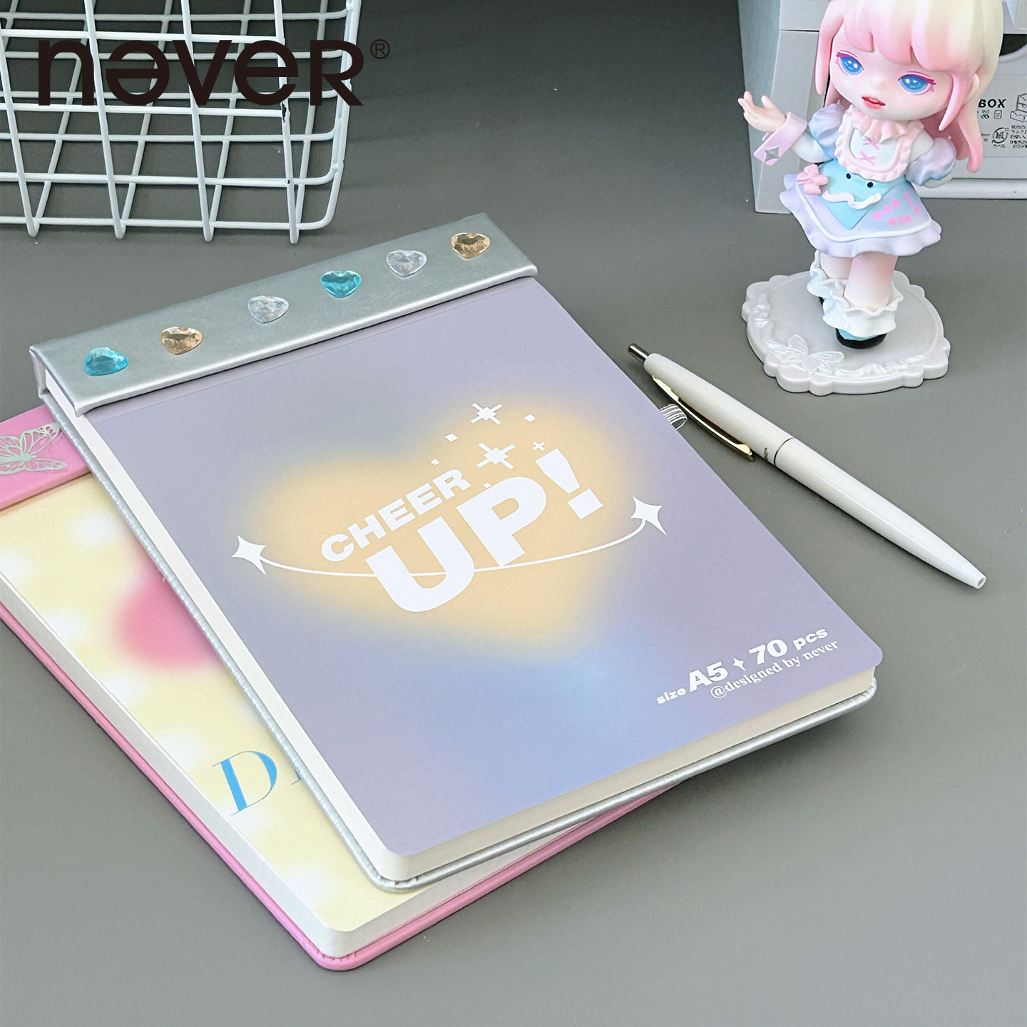 never元宇宙A5拍纸本多功能磁性板夹女生高颜值学生文具allinone