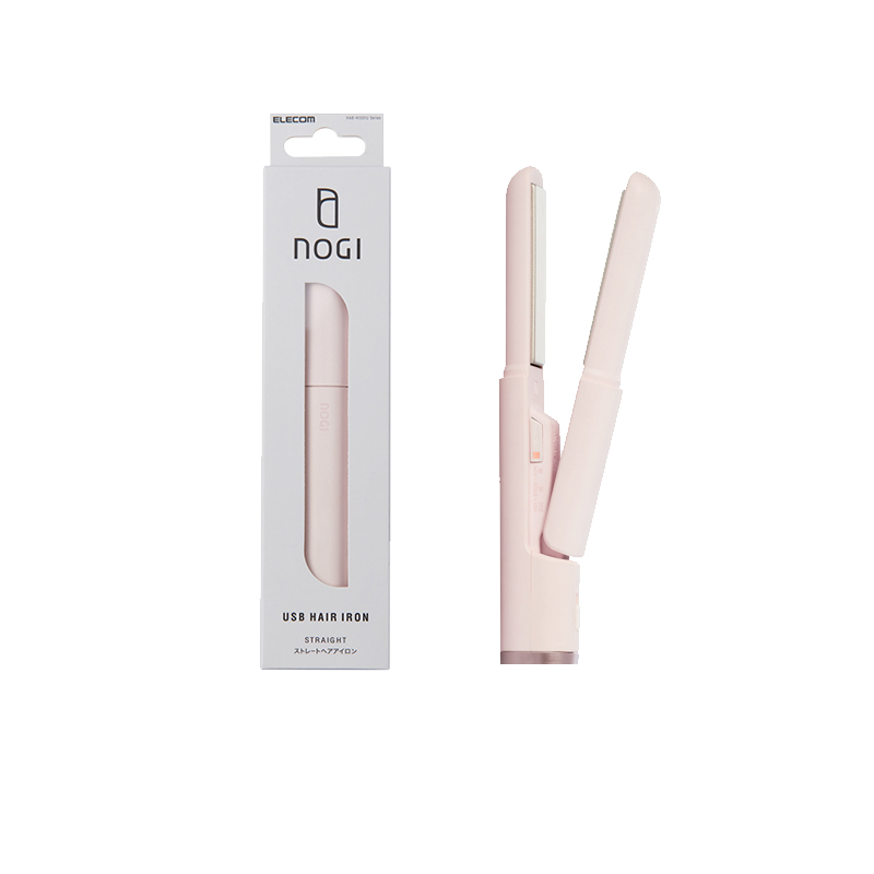 ELECOM电夹板迷你卷发棒小型刘海拉直板夹便携式烫发熨板直卷两用