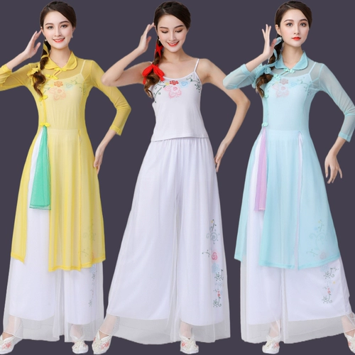 Эластичный классический этнический костюм, комплект, этнический стиль, 3 предмета