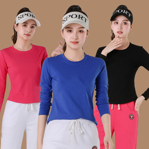 秋冬新款纯色运动长袖衣厂家直销