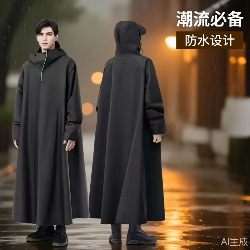 透气长款雨衣电动车电瓶摩托车雨衣全身防暴雨大码男骑行风衣女，