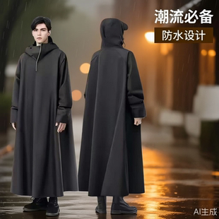 透气长款雨衣电动车电瓶摩托车雨衣全身防暴雨大码男骑行风衣女，