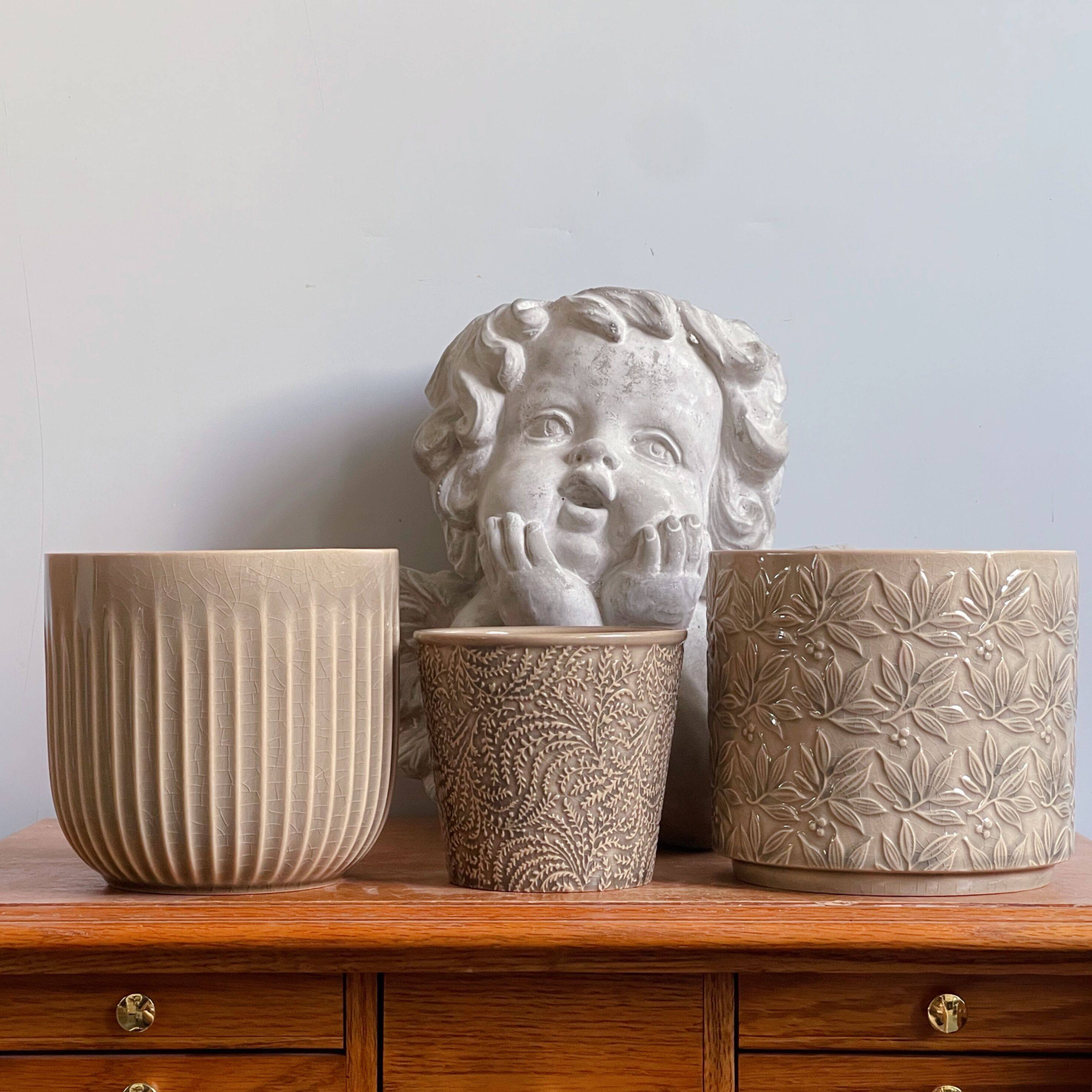 北欧手工宝藏浮雕冰裂陶瓷轻奢复古室内ins多肉蝴蝶兰室外花盆,家居饰品,花盆,淘宝优惠券,粉丝福利购,淘宝优惠卷