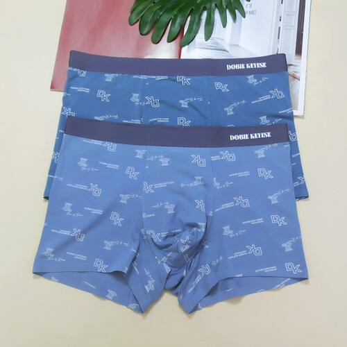 新品2条杜比骑士男士平角内裤中腰无痕莫代尔亲肤透气四角短裤头 - 封面