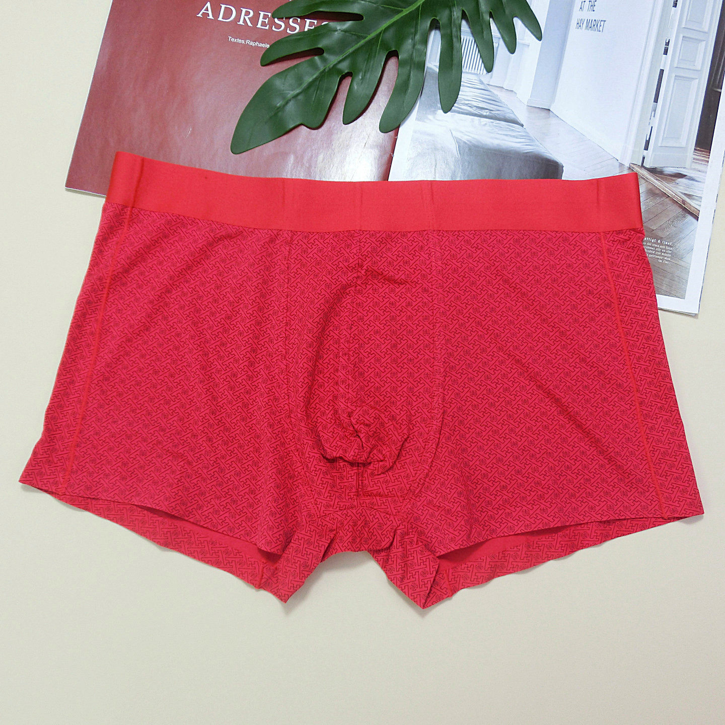 芭蒂欧无痕中腰红色本命年喜庆婚庆过年柔软木代尔舒服男平脚内裤,女士内衣/男士内衣/家居服,男平角内裤,淘宝优惠券,粉丝福利购,淘宝优惠卷