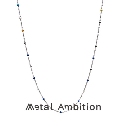 纯银彩色珐琅项链女款2025新款饰品高级感轻奢小众锁骨链choker