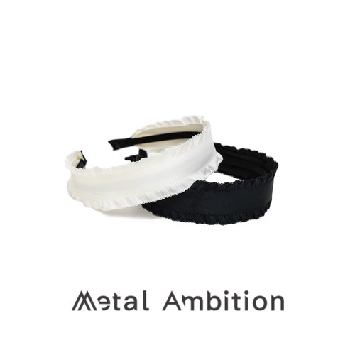 Metal Ambition简约宽边布艺花边发箍女发饰轻便不勒头
