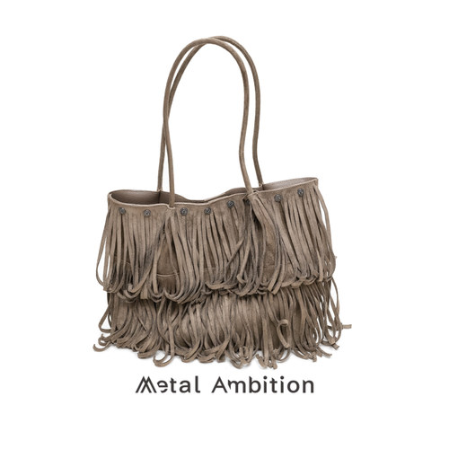 游牧风单肩包流苏