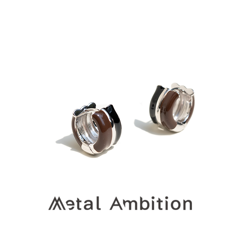 彩色珐琅纯银耳环2025新款爆款高级感耳饰轻奢气质大气耳扣耳钉