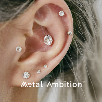 纯银锆石女高级感耳钉