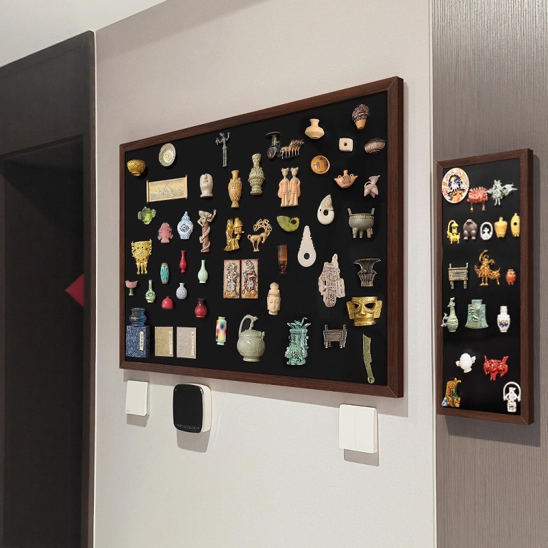 冰箱贴展示板磁吸黑板化妆品收纳架挂式磁性照片墙背景diy配件