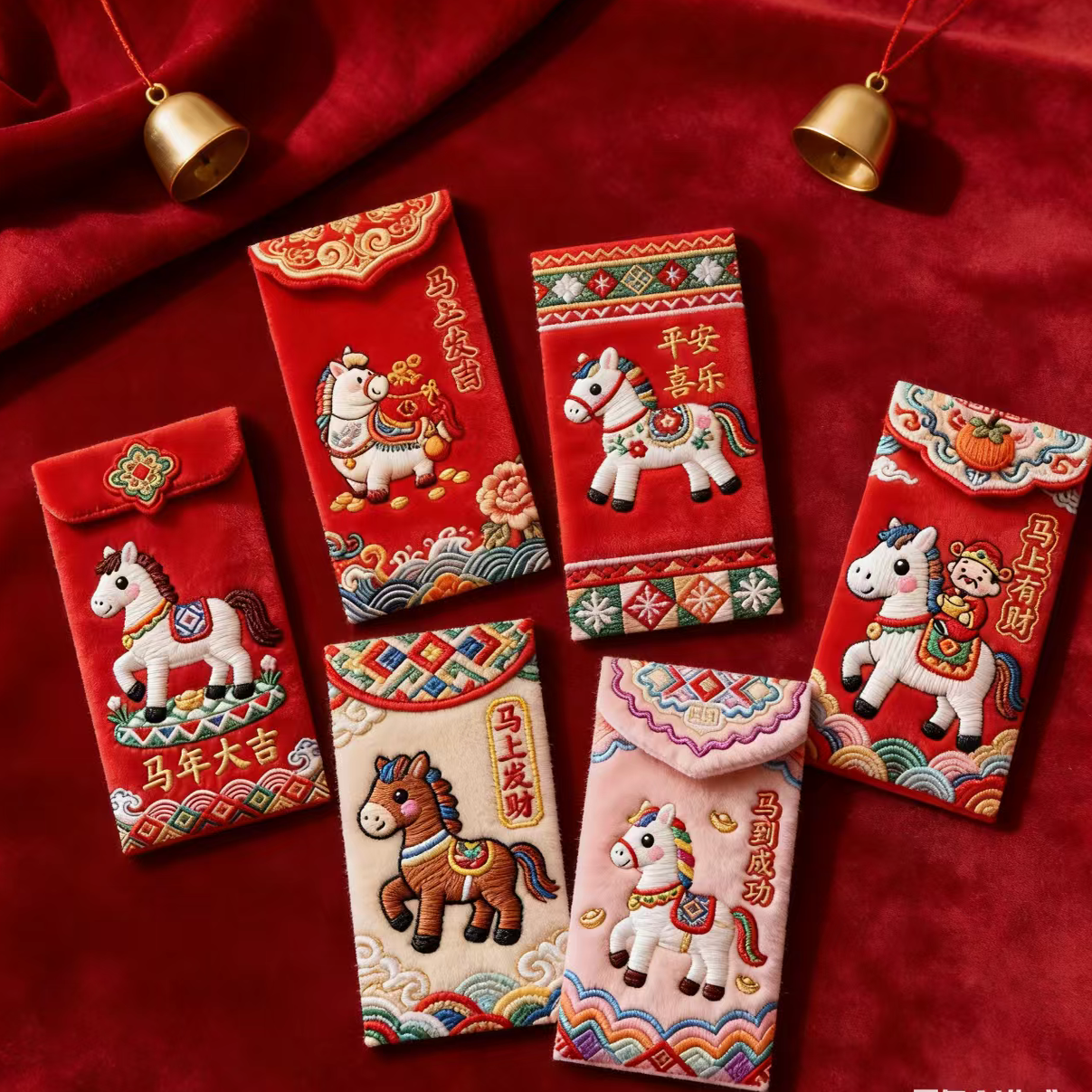 马年新款仿刺绣5D立体利是封