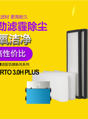 适配百朗新风系统主机SMARTO 3.0H Plus高效过滤网初效滤芯套装