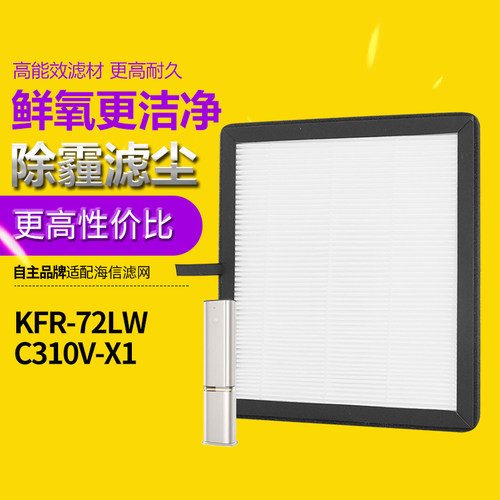 适配海信新风机空调滤芯KFR-72LW/C310V-X1高效过滤网