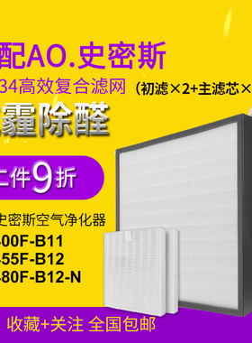 适配AO.史密斯空气KJ400F-B11/KJ455F/KJ480F-B12-N主滤芯 IF-034