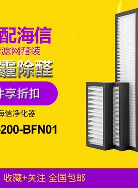 适配海信壁挂式新风机SX-200-BFN01 过滤网DHA20D1/2/3过滤芯套装