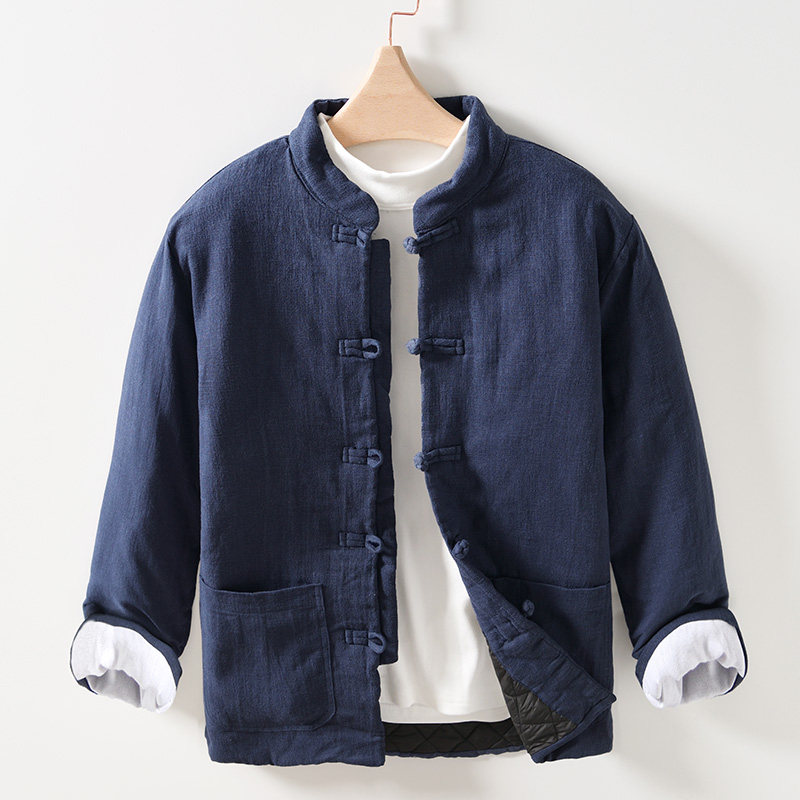 棉衣外套男士秋冬季款中式复古立领盘扣棉服加厚保暖棉麻唐装上衣,男装,棉衣,淘宝优惠券,粉丝福利购,淘宝优惠卷