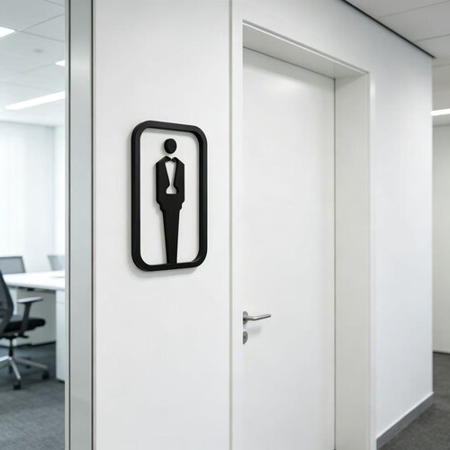 创意男女卫生间厕所提醒标志牌