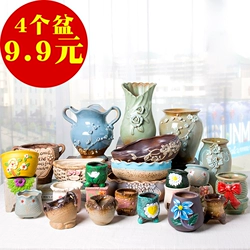 Bình hoa trang trí phòng khách cắm hoa thời trang trắng văn học bình hoa khô hoa gypsophila bình hoa phụ kiện nhà - Vase / Bồn hoa & Kệ