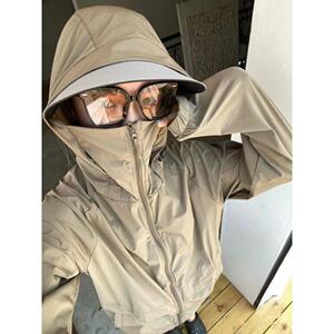 户外百搭宽松防晒衣女款夏季新款防紫外线薄款透气防晒服开衫外套