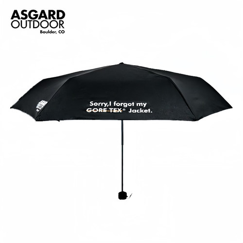 Asgard户外徒步黑胶遮阳防晒伞轻量化碳纤维骨架雨伞雨晴两用伞