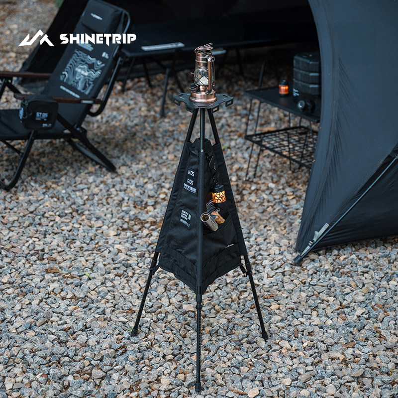 ShineTrip山趣六角战术灯桌户外露营灯支架铝合金灯架便携小茶桌图片