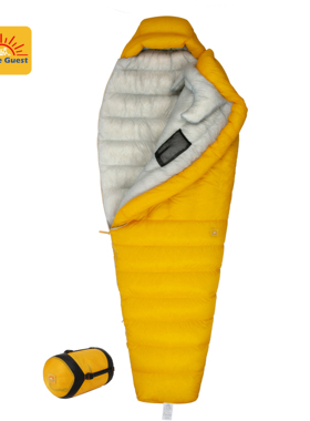 高山客乐土户外轻量化羽绒睡袋成人徒步登山露营过夜睡袋便携抗寒