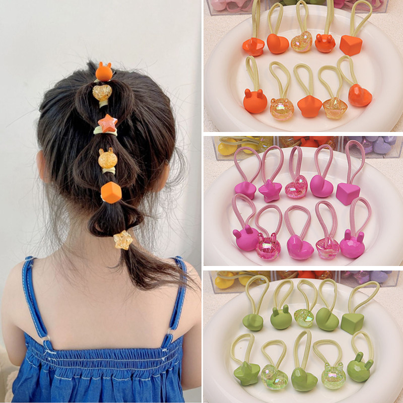 儿童小皮筋扎头发绳高弹力不伤发10个盒装五角星爱心宝宝发圈女童,童装/婴儿装/亲子装,发饰,淘宝优惠券,粉丝福利购,淘宝优惠卷