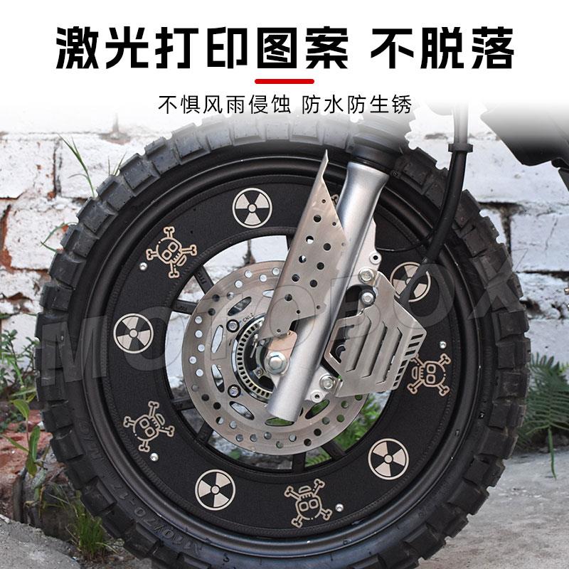 适用本田cub幼兽cc110改装轮毂盖金属前后轮圈复古半封闭盘装饰盖