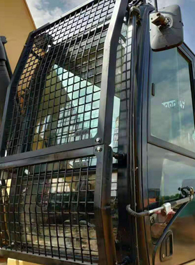 卡特挖掘机前挡玻璃护网320 324 336 349D GC GX挖机驾驶室防护网