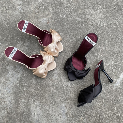 高跟拖鞋凉拖穆勒半拖鞋高跟凉鞋