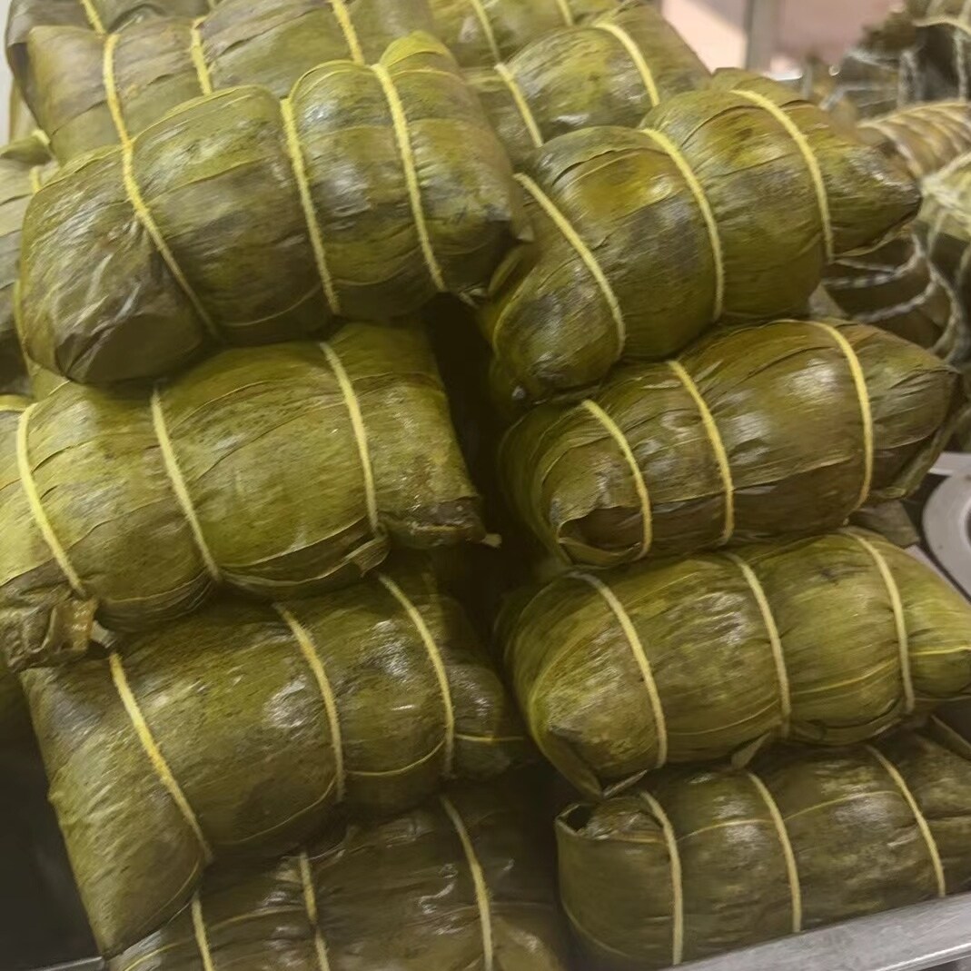 湖南怀化特产农家手工新鲜肉粽端午节腊肉粽 溆浦迷你小枕头粽子