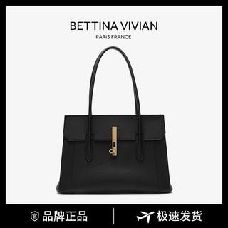 BETTINA VIVIAN2024春夏上新时尚百搭通勤单肩托特包BE-0844G黑色